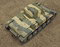 Panzer II Modelo 3D vista superior