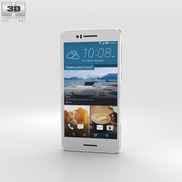HTC Desire 728 白い 3Dモデル