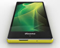 Sharp Aquos Compact SH-02H Yellow/Silver 3D-Modell