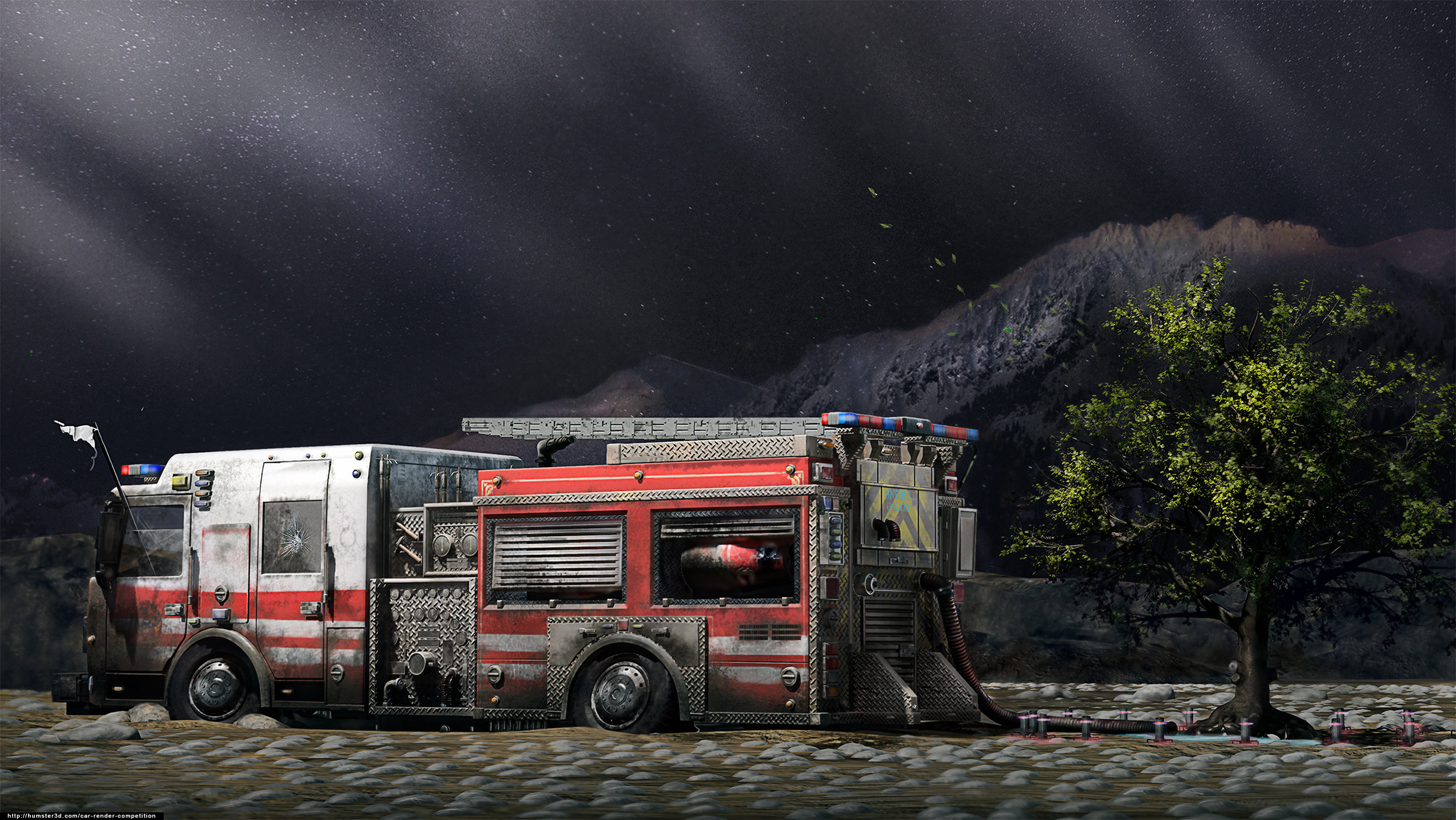 Fire Truck 3d art