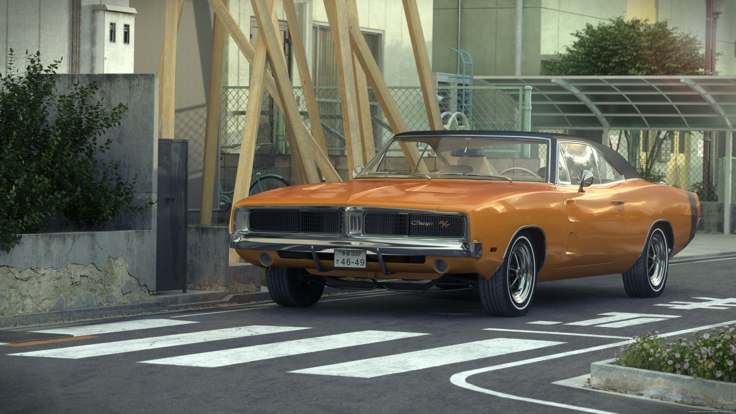 Dodge Charger 1969 RT in Japan 3d art