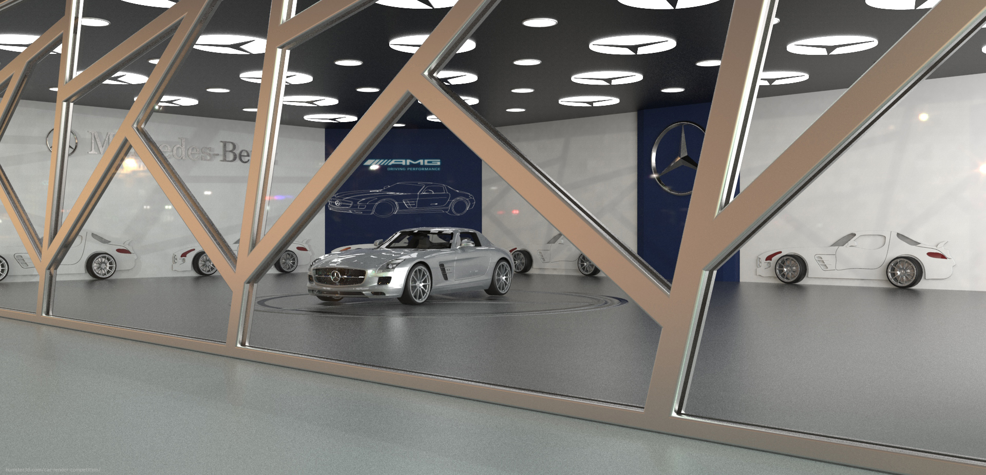 Mercedes ShowRoom 3d art
