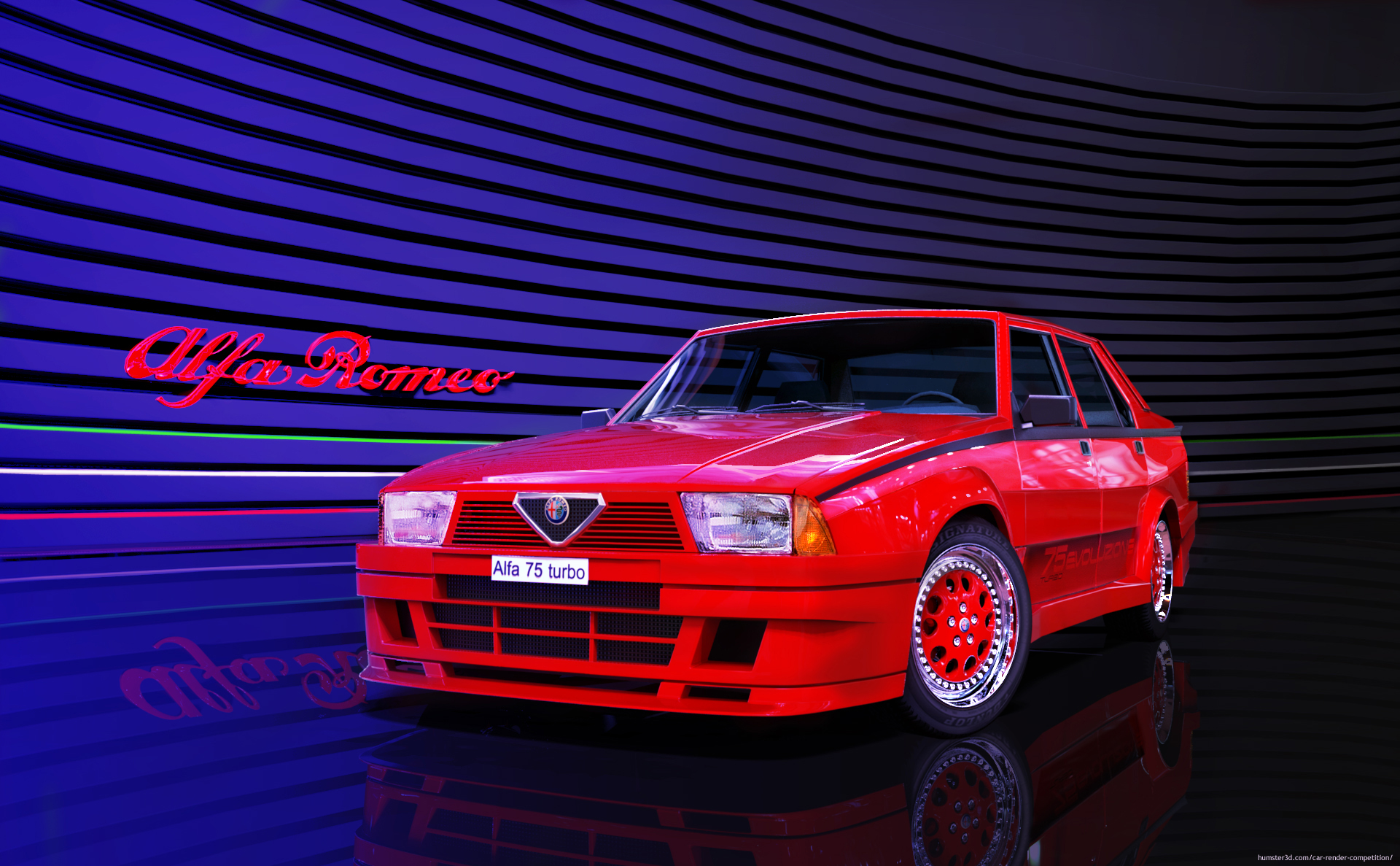 Alfa 75 Turbo Evoluzione 3d art
