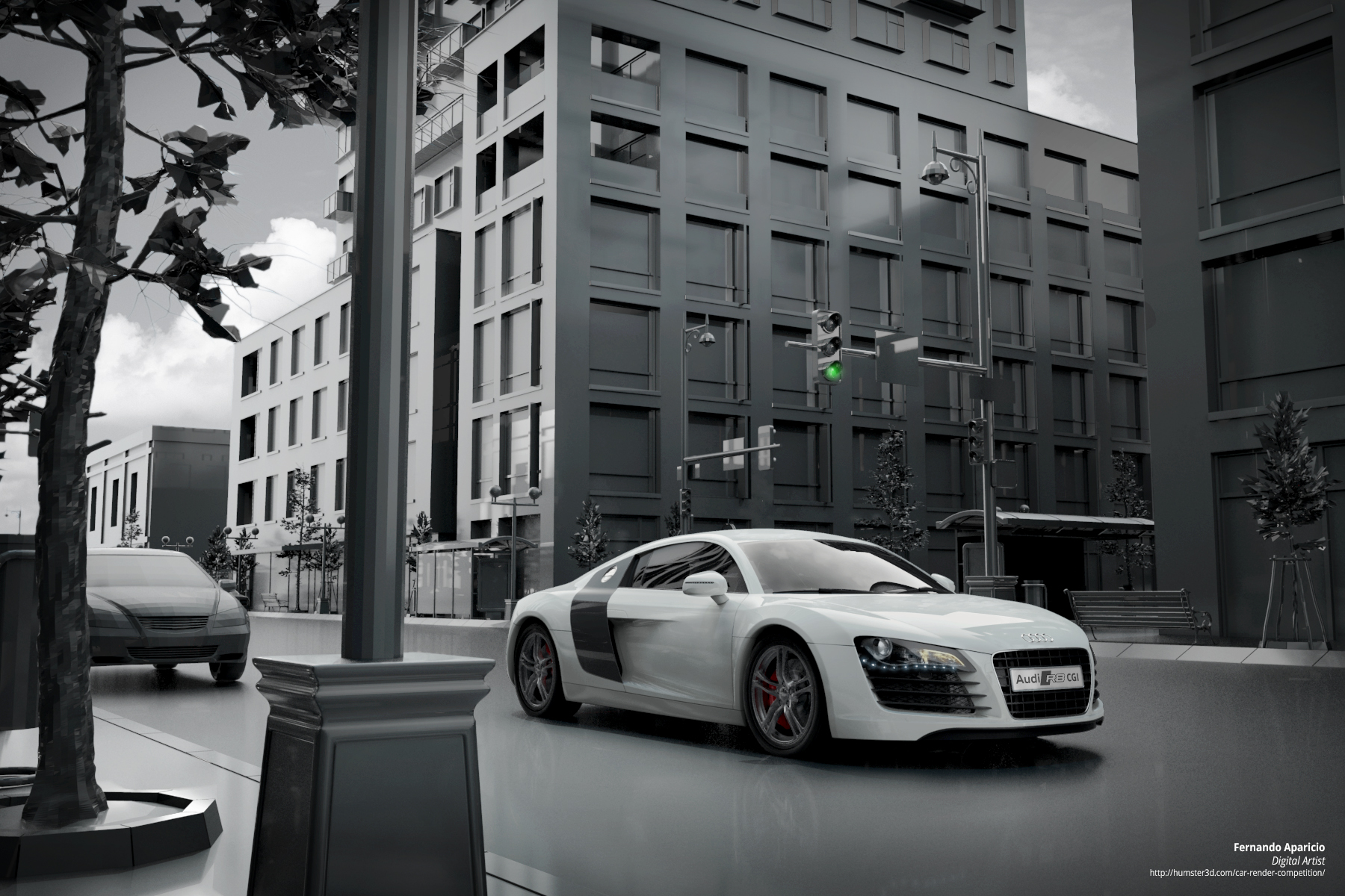 Audi R8 CGI 3d art
