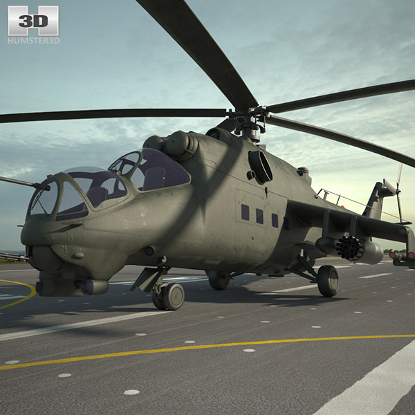 밀 Mi-24 3D 모델 