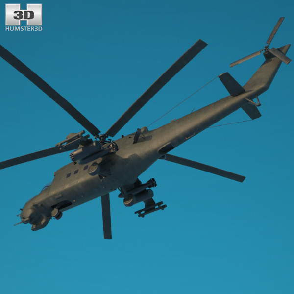 STL file Mil mi 24 HELICOPTER・3D printing model to download・Cults