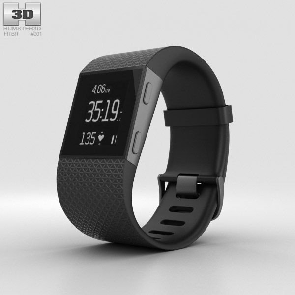 Fitbit Surge Black 3D model