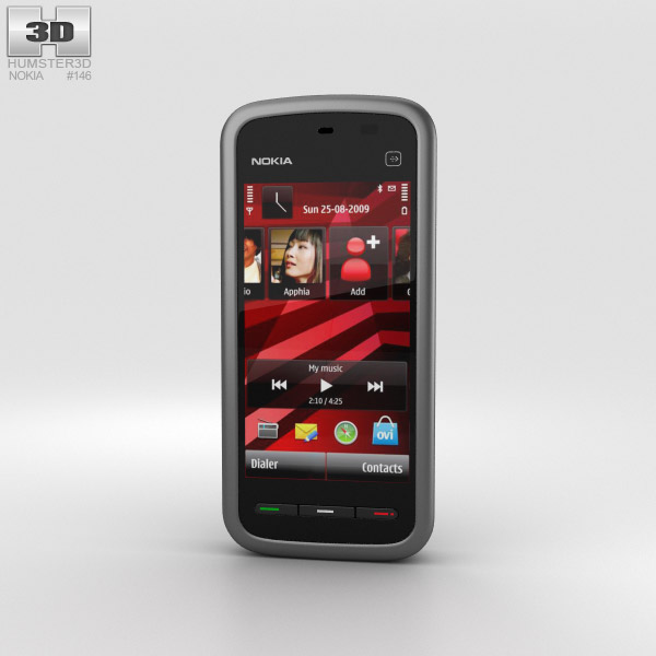 Nokia 5230 Negro Modelo 3D