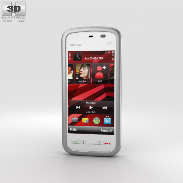 Nokia 5230 Weiß 3D-Modell