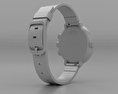 Pebble Time Round 14mm Band Silver With Stone Leather 3D модель