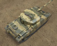 センチュリオン 戦車 3Dモデル top view