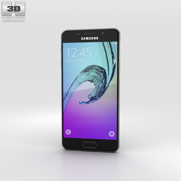 Samsung Galaxy A3 (2016) Nero Modello 3D