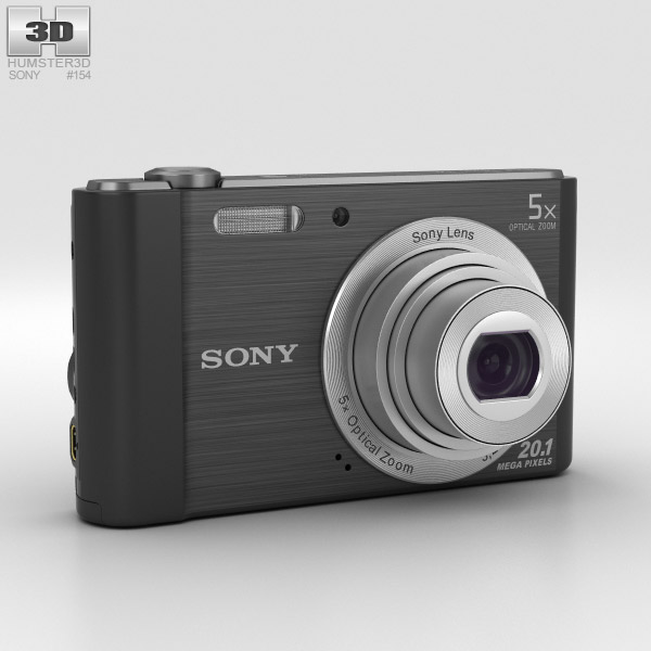 Sony Cyber-shot DSC-W800 黑色的 3D模型