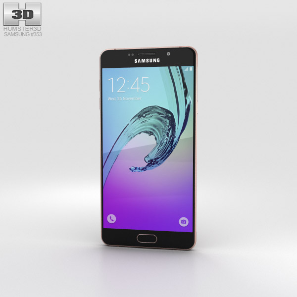 Samsung Galaxy A7 (2016) Rose Gold 3D-Modell