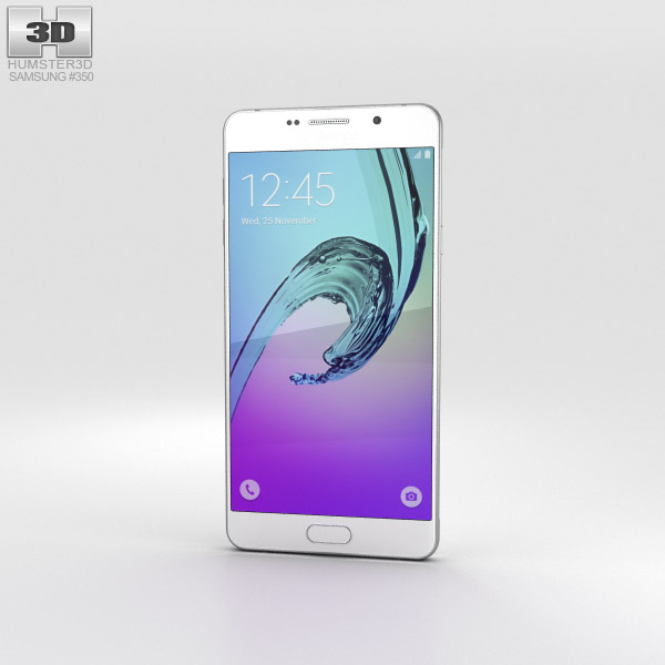 Samsung Galaxy A7 (2016) Bianco Modello 3D