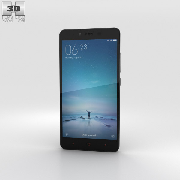 Xiaomi Redmi Note 2 黒 3Dモデル