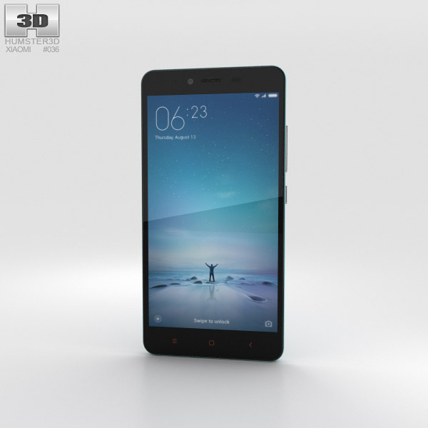 Xiaomi Redmi Note 2 Blue 3D-Modell