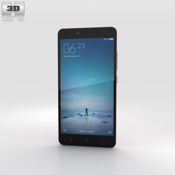 Xiaomi Redmi Note 2 Pink 3D-Modell