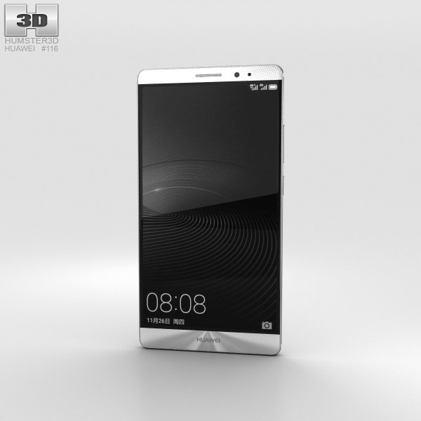 Huawei Mate 8 Moonlight Silver 3D-Modell