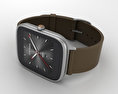 Asus Zenwatch 2 1.63-inch Silver Case Brown Rubber Band Modelo 3D