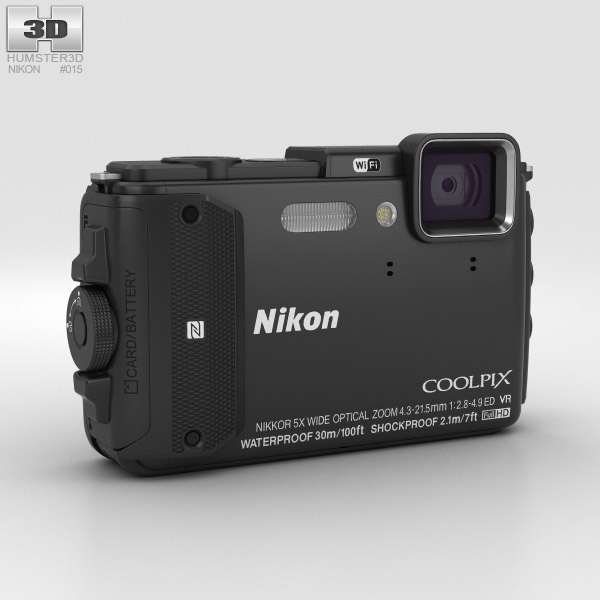 Nikon Coolpix AW130 Black 3D model