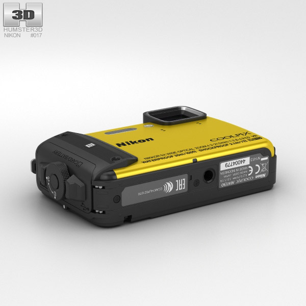 Nikon Coolpix AW130 Yellow 3D model - Download Electronics on