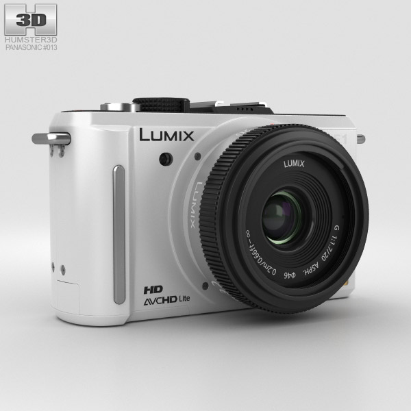 Panasonic Lumix DMC-GF1 White 3D model