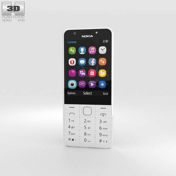 Nokia 230 Dual SIM White 3D model