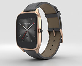 Asus Zenwatch 2 1.63-inch Rose Gold Case Taupe Leather Band 3D 모델 