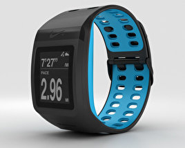 Nike+ SportWatch GPS Anthracite/Blue Glow 3D model