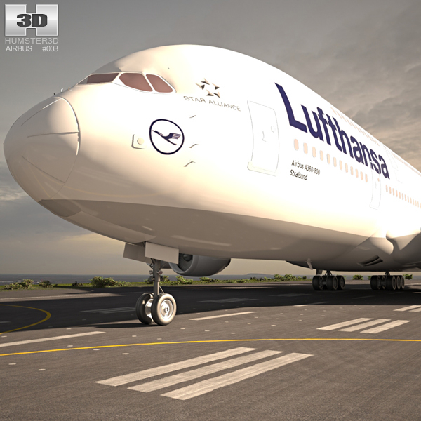 Airbus A380 3D модель