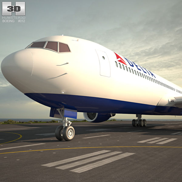Boeing 767-300 Modello 3D