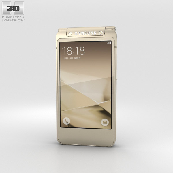Samsung W2016 Gold 3D 모델 