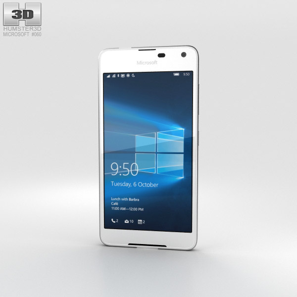 Microsoft Lumia 650 Branco Modelo 3d
