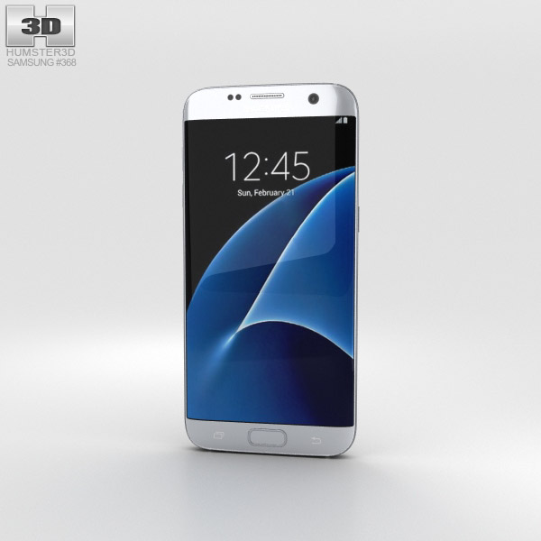 Samsung Galaxy S7 Edge Silver 3D-Modell