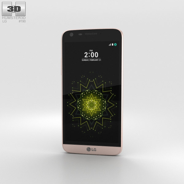 LG G5 Pink 3Dモデル