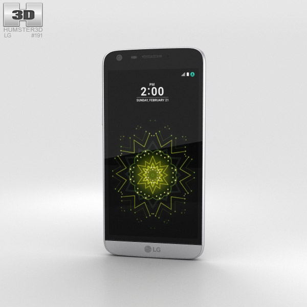 LG G5 Silver Modelo 3d
