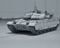 VT-4 戦車 3Dモデル wire render