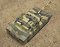 VT-4主战坦克 3D模型 顶视图