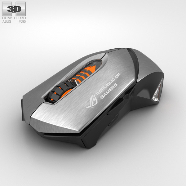 Asus ROG Eagle Eye GX1000 ゲーミングマウス 3Dモデル