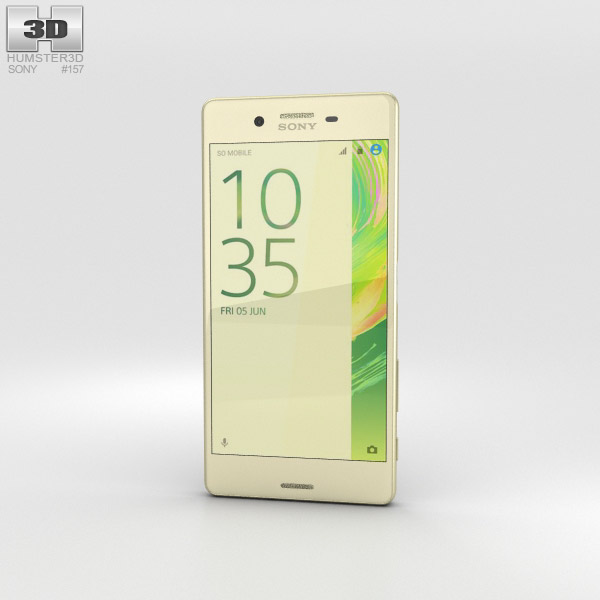 Sony Xperia X Lime Gold 3Dモデル