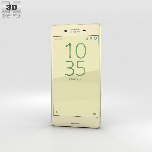 Sony Xperia X Performance Lime Gold 3D model