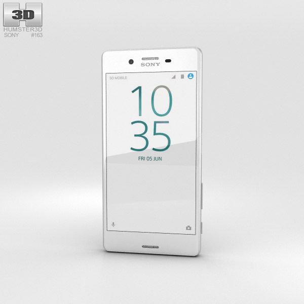 Sony Xperia X Performance Weiß 3D-Modell