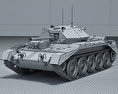 Crusader Tank Mk III 3d model wire render