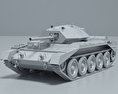 Crusader Tank Mk III 3d model clay render