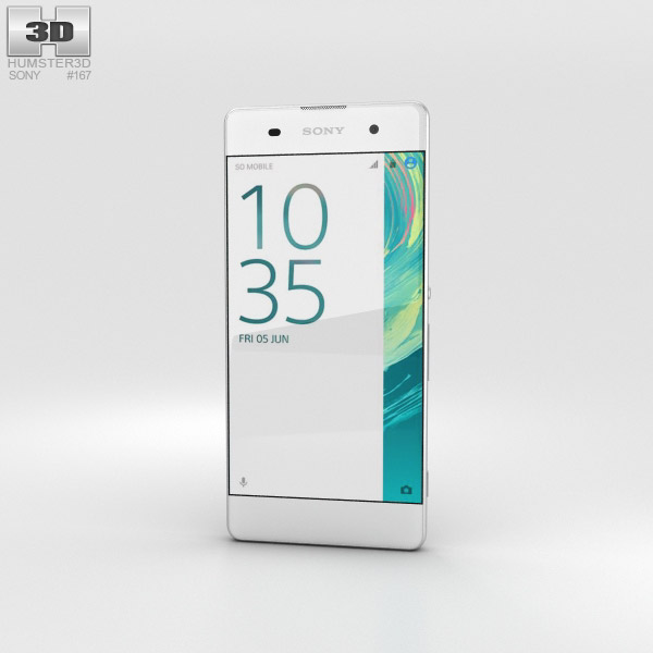 Sony Xperia XA Blanc Modèle 3D