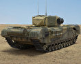 Піхотний танк Mk IV Черчилль 3D модель back view