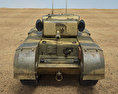 Churchill Panzer 3D-Modell Vorderansicht