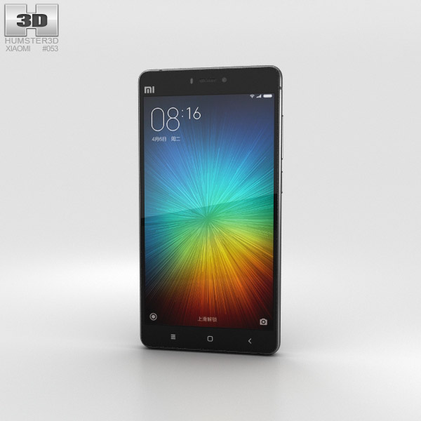 Xiaomi Mi 4s Schwarz 3D-Modell