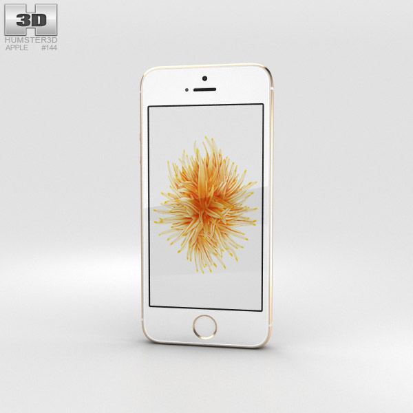 Apple iPhone SE Gold 3D 모델 